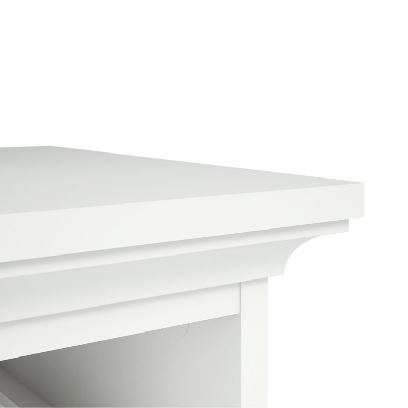 Woodburn Manufactured Wood Bedside Table, White