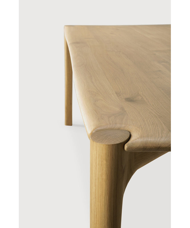 PI Solid Oak Dining Table, 30"H x 63"L x 31.5"W, Light Brown