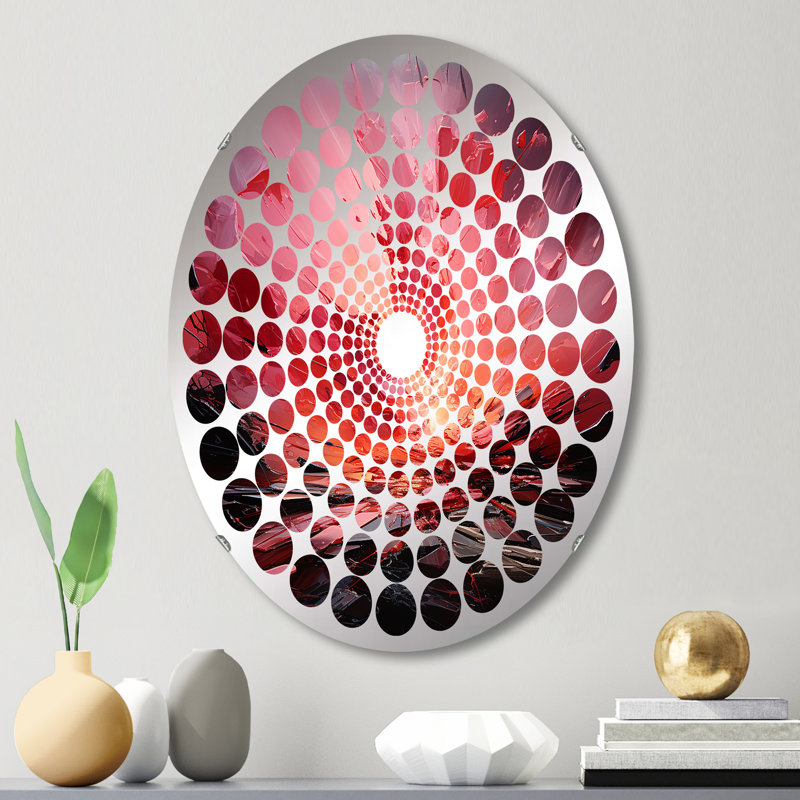 Miroir d'appoint Fractured Ruby Explosion, 29,5 po x 19,6 po