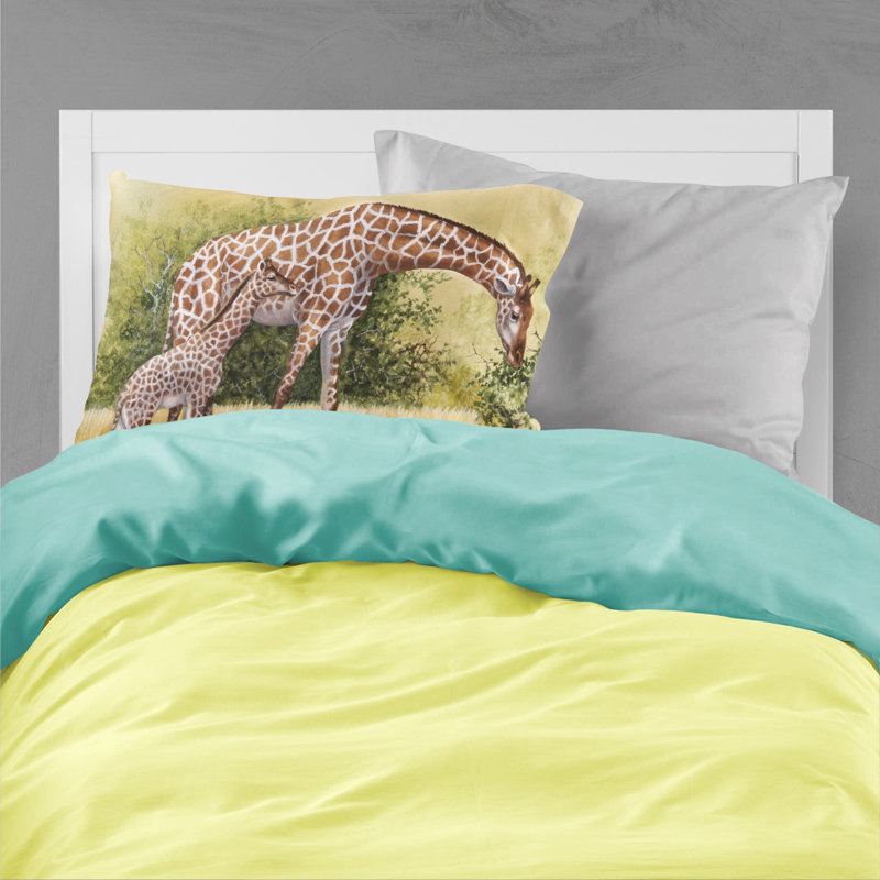 Taie d'oreiller girafes
