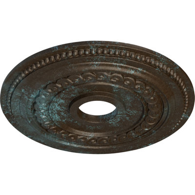 Médaillon de plafond 18 po x 3 3/8 po x P 7/8 po Oldham (convient aux auvents jusqu'à 8 5/8 po)