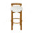 Elise Indoor Wooden Low Back Barstool, Walnut Finished And White Upholstery, Set Of 2-115145789