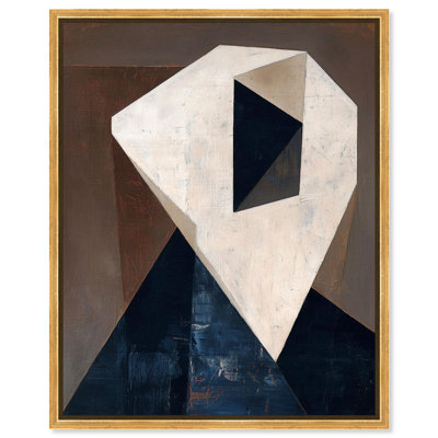 "Facettes Form II", reproduction d'art sur toile par Art Remedy, cadre doré, 30 x 36
