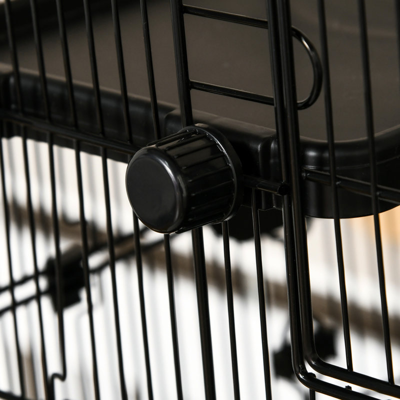 Maison portative 6 écureuils avec roulettes - Cage à Chinchilla transportable en métal pour petits animaux