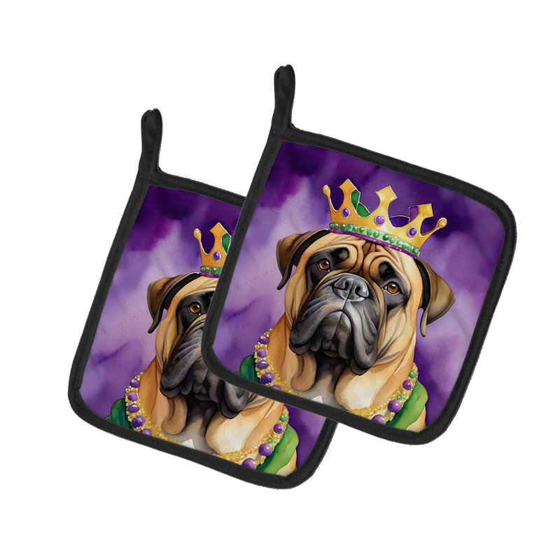 Paire de poignées Bullmastiff King of Mardi Gras