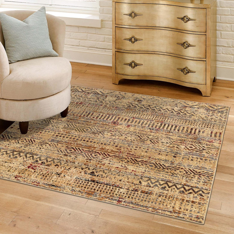 Blakely beige en polypropylène tissé la machine, Square 6'1"