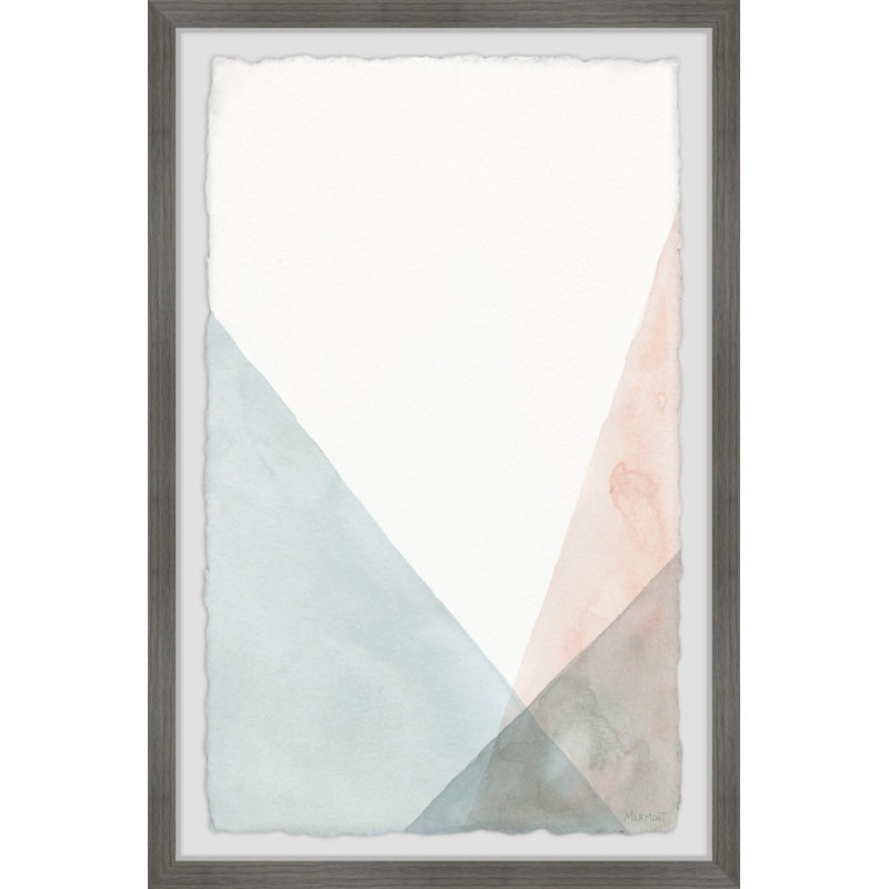 Overlapping Triangles - Single Picture Frame Painting, 61cm H x 41cm W x 3.81cm D