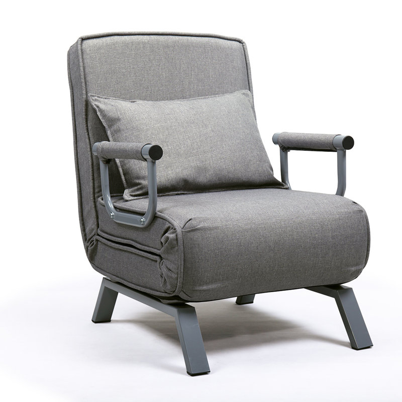 McKenney Twin 27.91'' Upholstered Futon Chair, Gray
