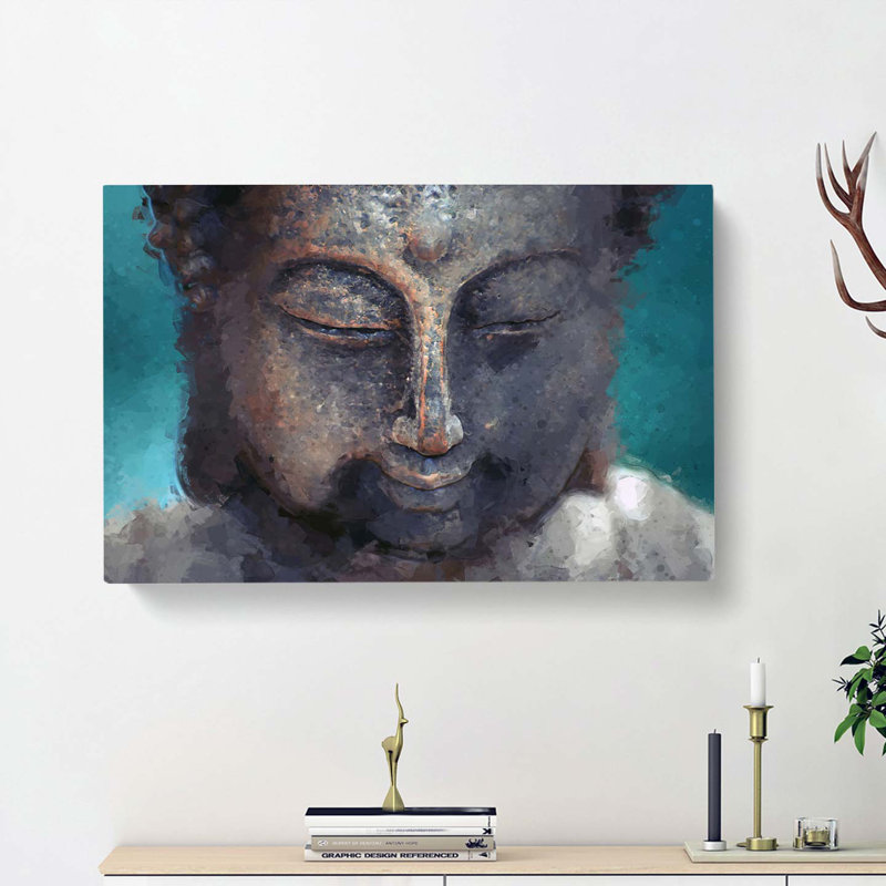 The Buddha In Abstract - Wrapped Canvas, 40cm H x 60cm W x 3cm D