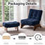 Fauteuil d'appoint en velours côtelé avec repose-pieds, fauteuil de salon pliant avec dossier réglable et repose-pieds-1044983918