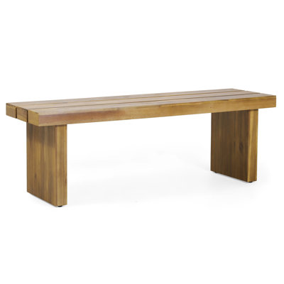 Banc d'extérieur en bois de style rustique, attrayant, l 57,7 po x P 15,61 po H 19,33 po banc d'extérieur avec style et durabilité, l 57,7 po P 15,61 po H