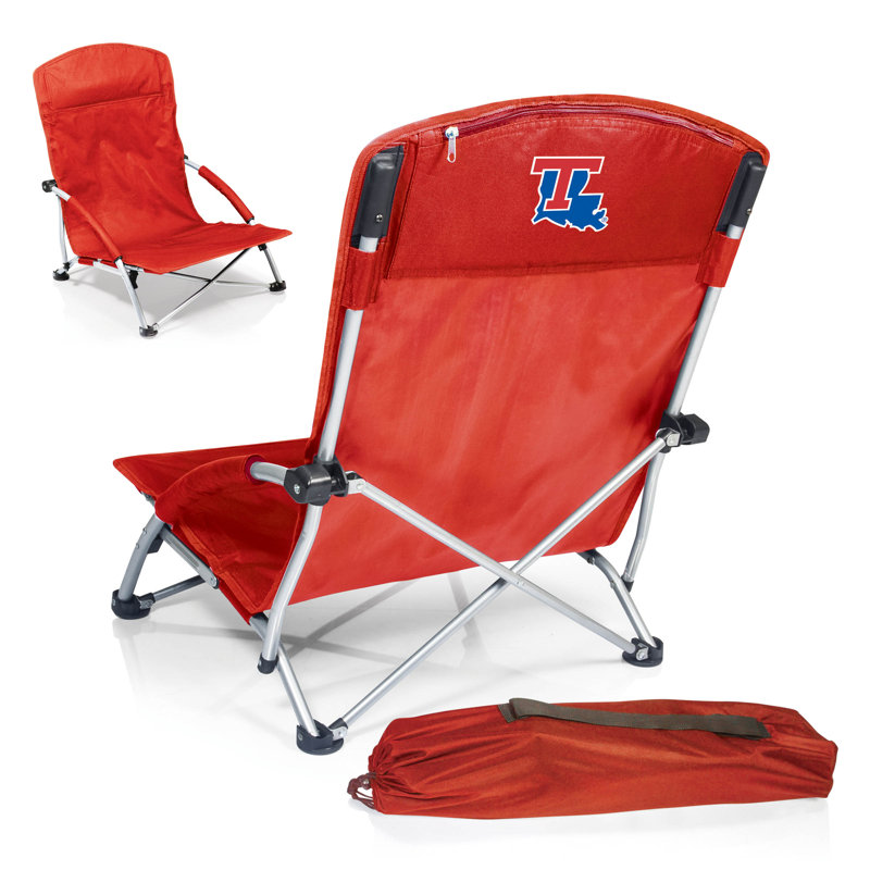Chaise de plage pliante NCAA, Noir, Texas Tech