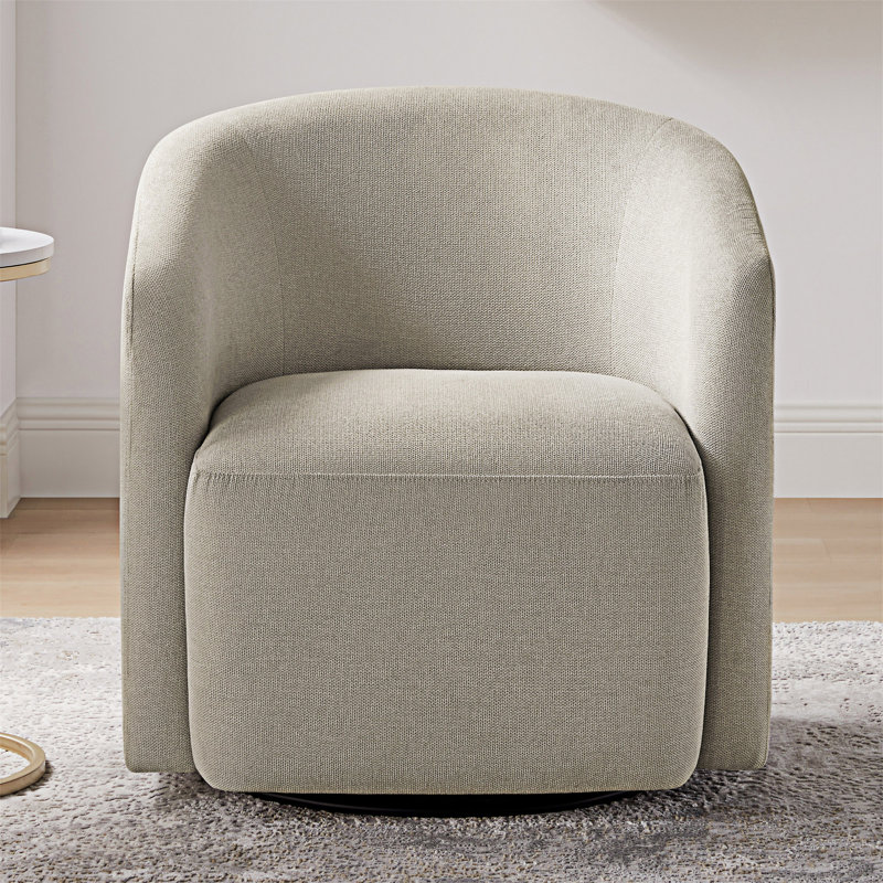 Fauteuil demi-tonneau pivotant, Beige