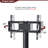 35.4 Inch Multi-Function TV Stand With Height Adjustable Swivel Bracket And 3-Tier Tempered Glass Shelves-1644120308