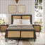 Bed Frame with Headboard, Bohemian Platform Bed Frame with Strong Metal Slats Support, No Box Spring Needed, Noise-Free Design-1300904700-1300904672
