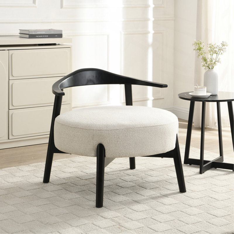 Chaise d'appoint rembourrée, chaises de salon modernes, fauteuil de lecture pour chambre à coucher au soleil, beige, supporte 300 lb