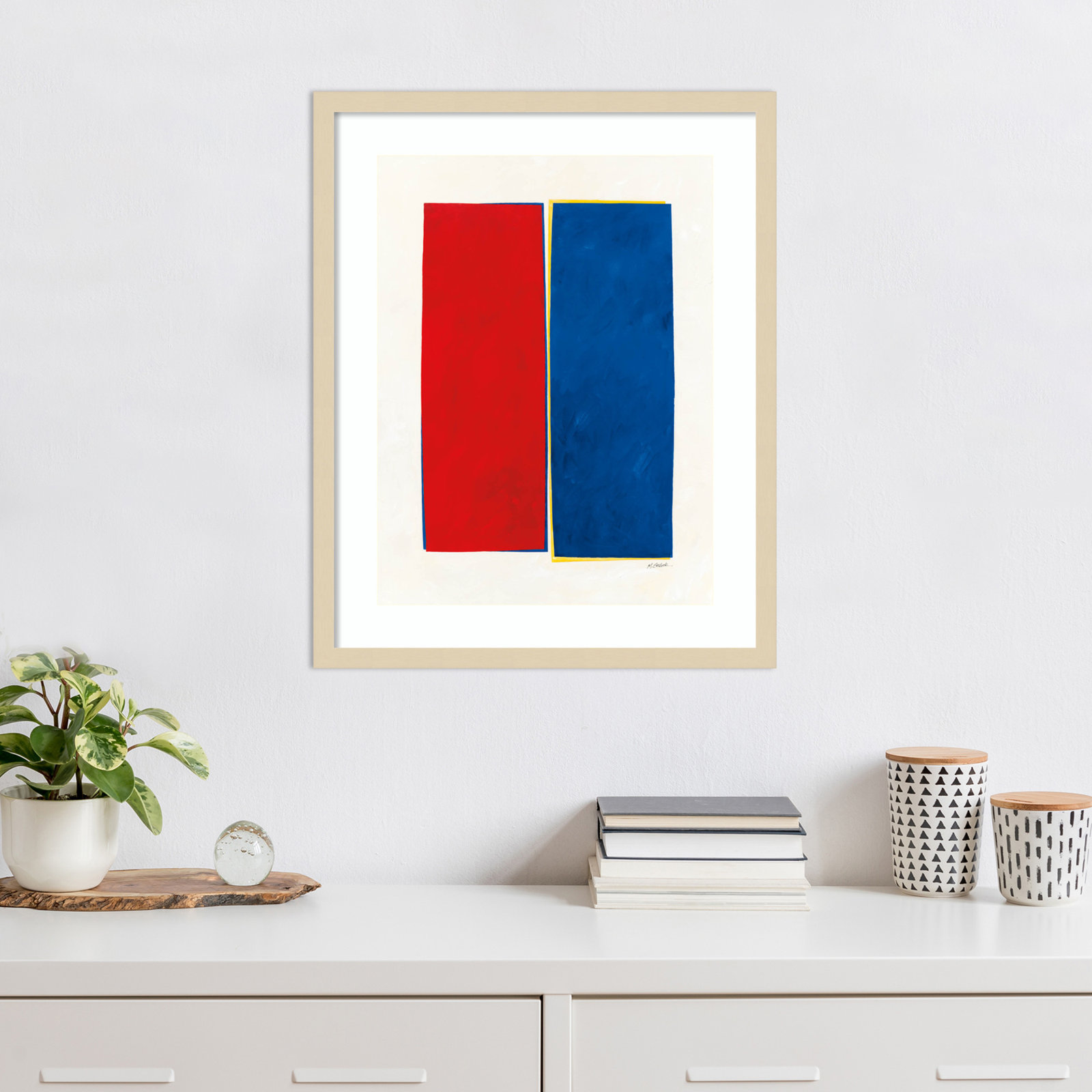 Lealia "Monolithic II" Print, Brown Framed, 25" H x 20" W