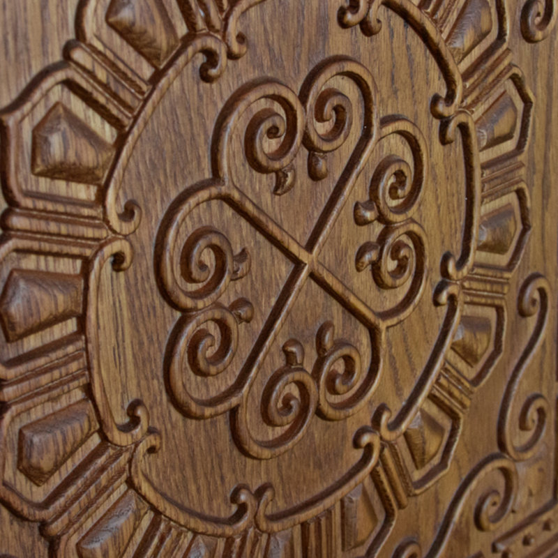 American Style Rustic Carved Bookcase