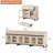 3 In 1 Multifunctional Sideboard Buffet Cabinets With 6 Glass Doors And 3 Drawers, Modern Sideboard Credenza With Metal Base, Coffee Bar Storage Cabinet For Living Room, Kitchen-1997138967-2004933307