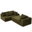 Ensemble de canapé modulaire rembourré en chenille Modern, ensemble de canapé modulaire modulaire en L de 108 po avec 6 coussins, canapé-lit combiné gratuit pour le salon, la chambre à coucher (méridienne gauche)-2028676334