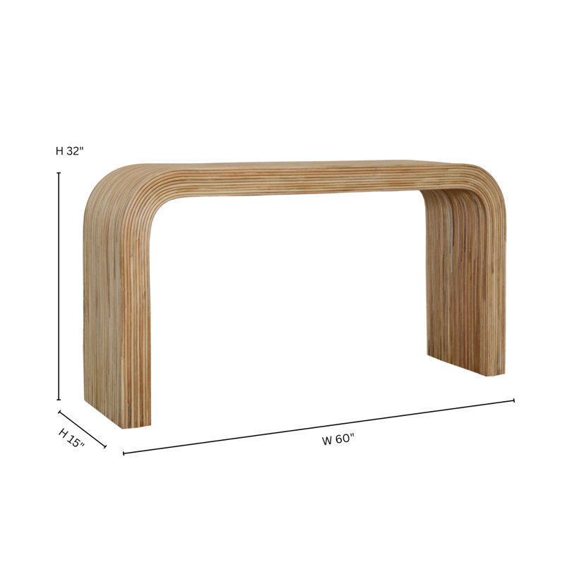 Bahia 60'' W Console Table, Brown/Natural