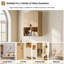 Armoire de rangement murale pour salle de bain avec portes et tablette de rangement ouverte au-dessus de la toilette