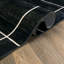 Tapis noir antidérapant Windowpane Grid-927281003