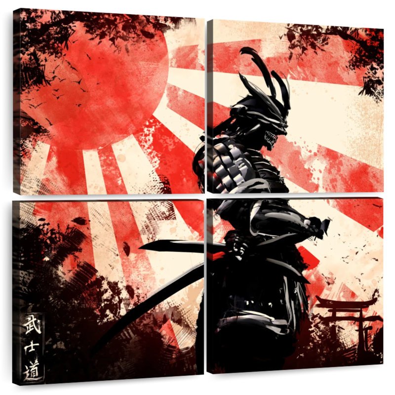 Leisha Samurai tenant un Katana, H 26 po x l 26 po