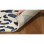 Tapis oriental ivoire / bleu marine en laine touffeté à la main Oakton-23720998