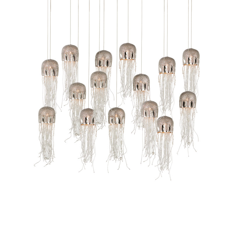 Luminaire suspendu rectangulaire 15 lumières Medusa