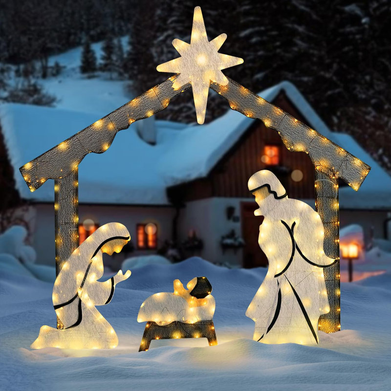 Crèche de Noël d'extérieur 6 pi Emila