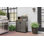 Station de préparation d'extérieur en résine avec armoire de rangement l 31,75 po x P 19,5 po Suncast, fabriquée aux États-Unis