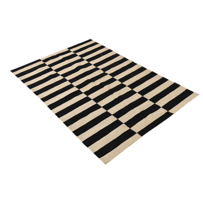 Tapis noir et blanc Orta
