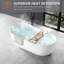 Baignoire de trempage autoportante 67 po. X 31,5 po. À surface solide