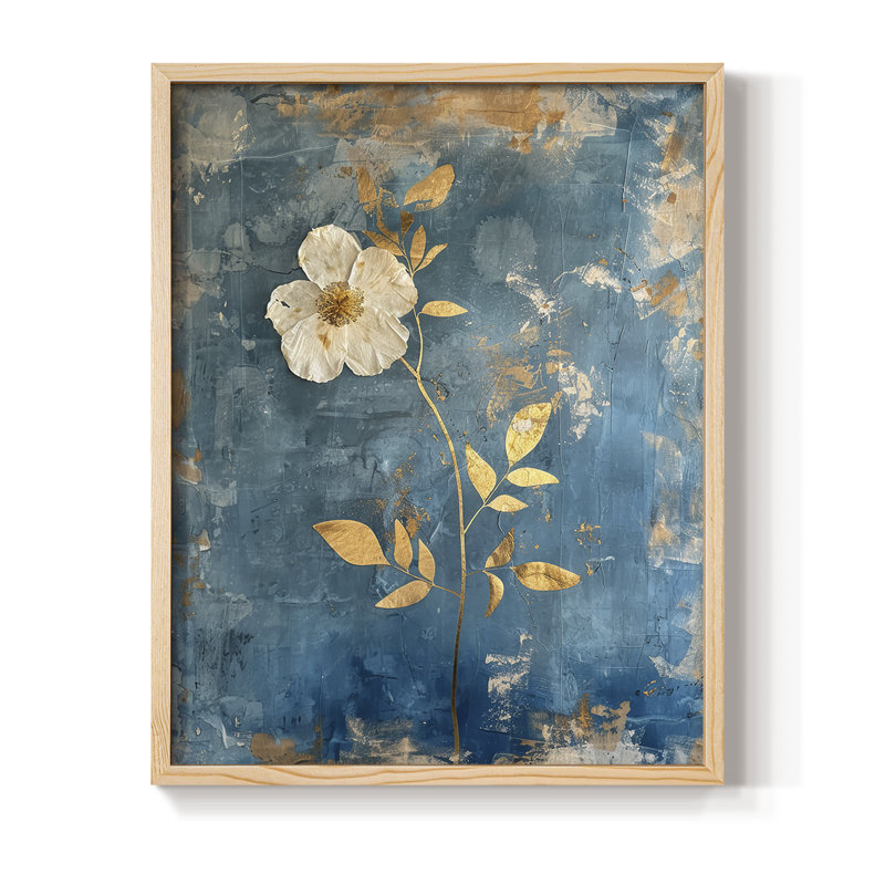 Impression encadrée FLORAL Series XLV - bois massif, H 21 po x l 17 po