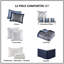 Literie 12 pièces bleu marine, draps 100% coton relaxants, motif cachemire élégant, 2 taies décoratives, coussins décoratifs, jupe de lit, design charmant, assorti