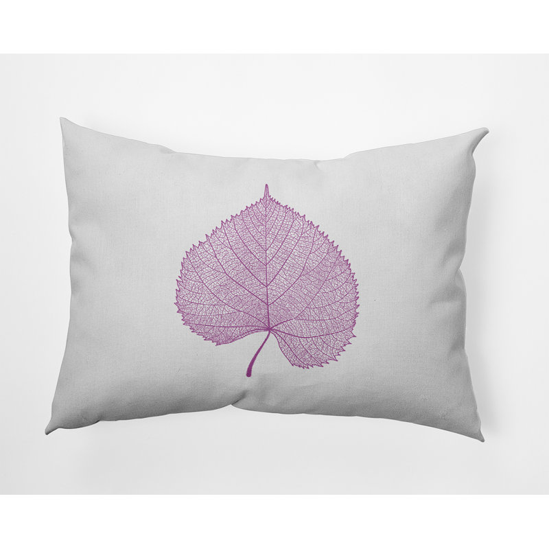 Leaf Study Accent Pillow Rectangle, Orchid