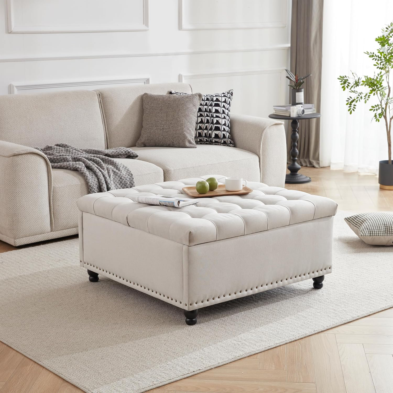 Alcott Hill Cristba Living Room Ottoman Coffee Table Ottoman with 35