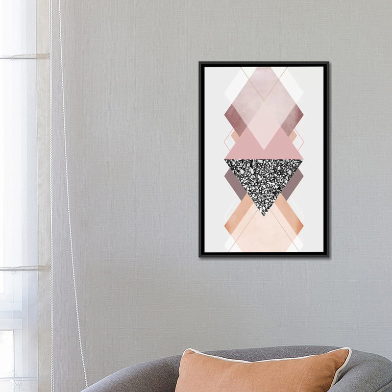 «Geometric Textures IX» par Mareike Böhmer, reproduction sur toile tendue sur châssis, H 26 po x l 18 po x P 1,5 po