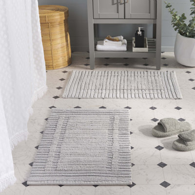 Tapis de bain en coton tissé à la main Greyson