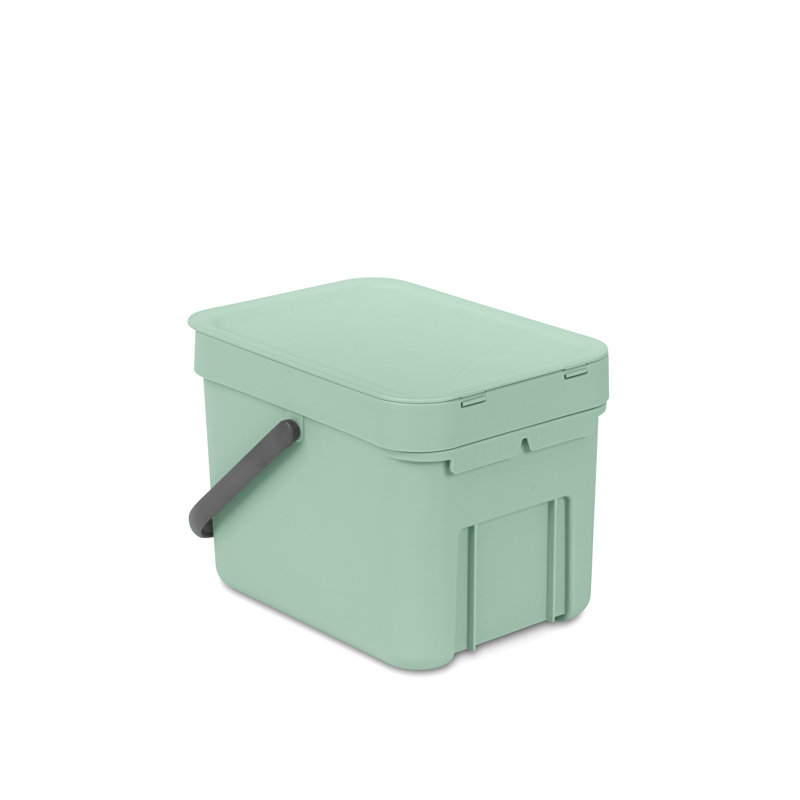 Brabantia Sort & Go 6 Litre Rubbish Bin, Jade Green