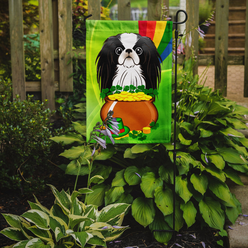 Drapeau de jardin Arella St. Patrick's, Épagneul japonais