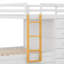 Lit superposé de rangement moderne avec plusieurs tiroirs et petite armoire-607954702