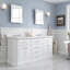 72" Palace Collection Quartz Carrara Cashmere Grey Bathroom Vanity Set With Hardware, Mirror in Chrome Finish-1947608120