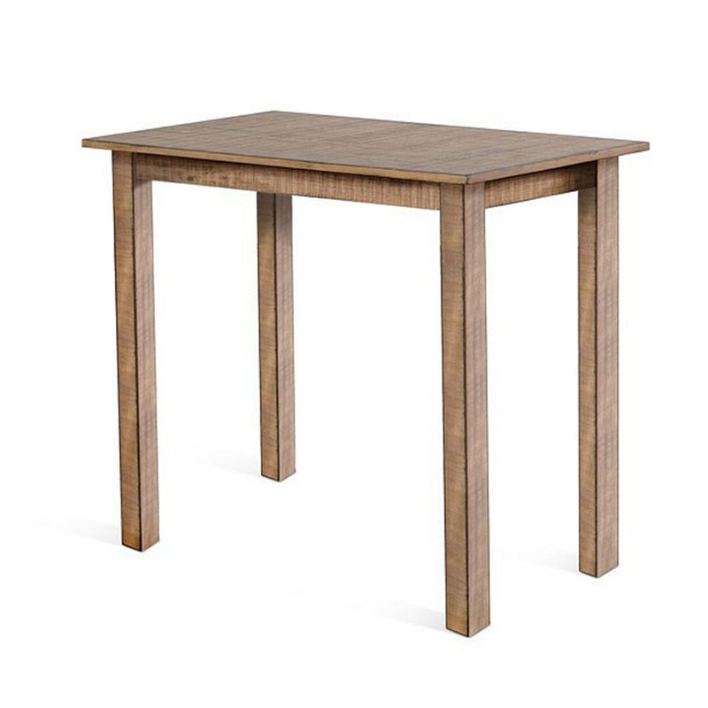 Rena Bar Height Dining Table | 48" Rectangular Top | Mahogany Wood, Brown, 36"H x 48"L x 24"W