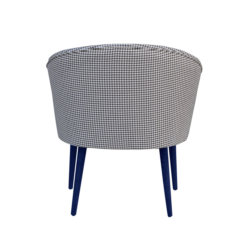 Plum Upholstered Barrel Chair, Navy Blue