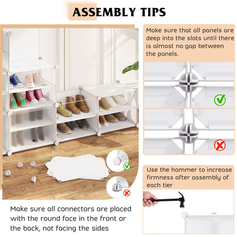 48 Pair Stackable Shoe Storage Cabinet