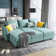 U-Shaped Sleeper Sectional Reversible Modular Sectional Sofa