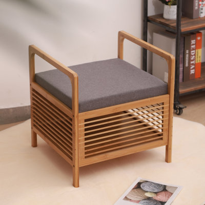 Banc de rangement carré en bambou Cambridge Woodwood