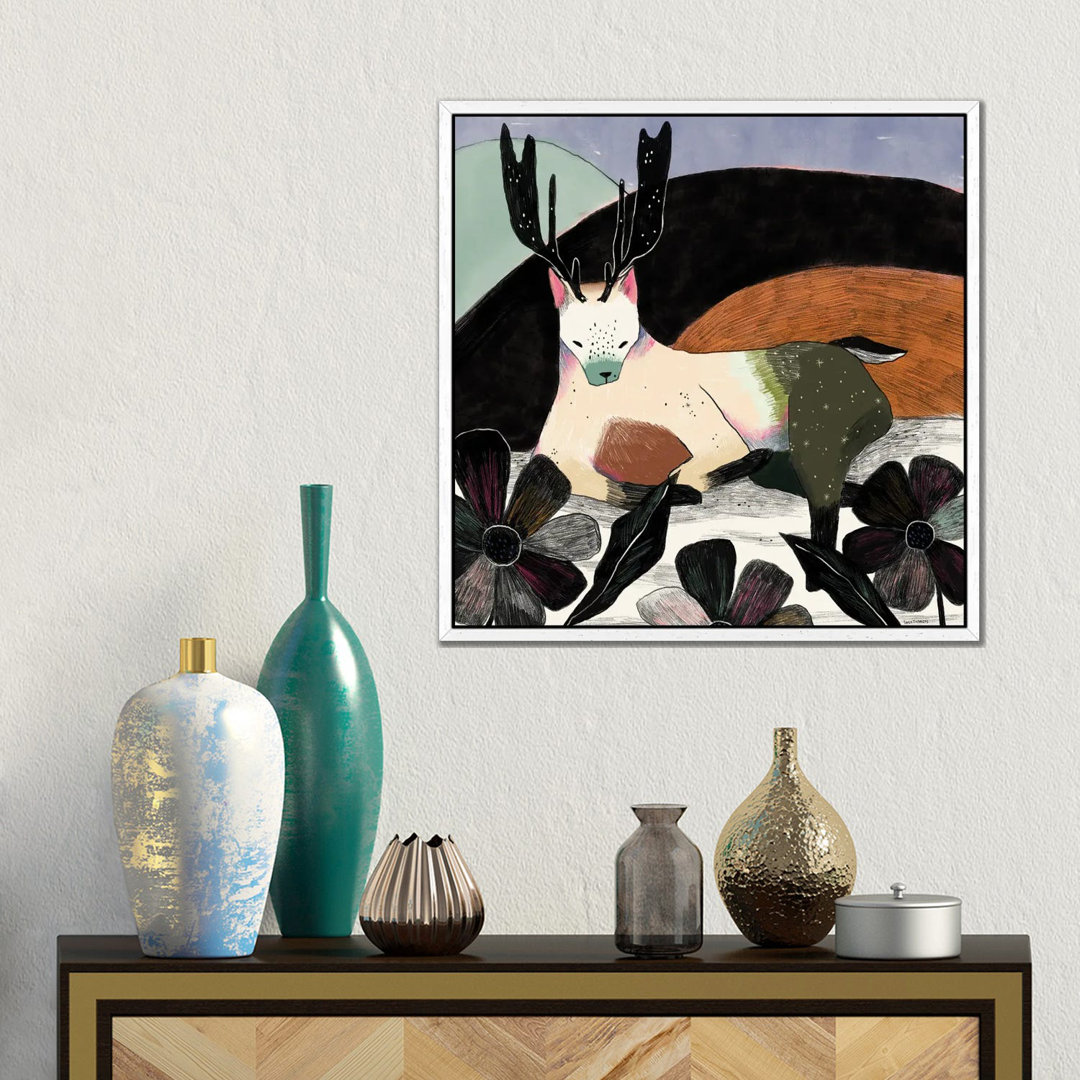 Deer Wolf von Sweet Omens - Galerie-verpackte Leinwand Giclée